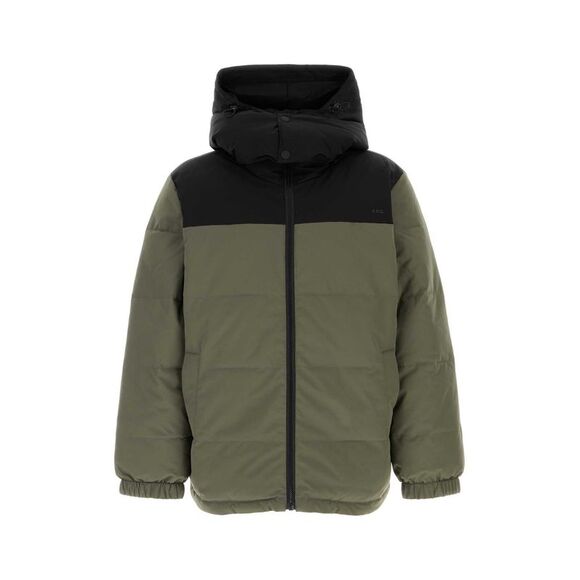 A.P.C. Men Sage Green Stretch Polyester Reversible Padded Jacket